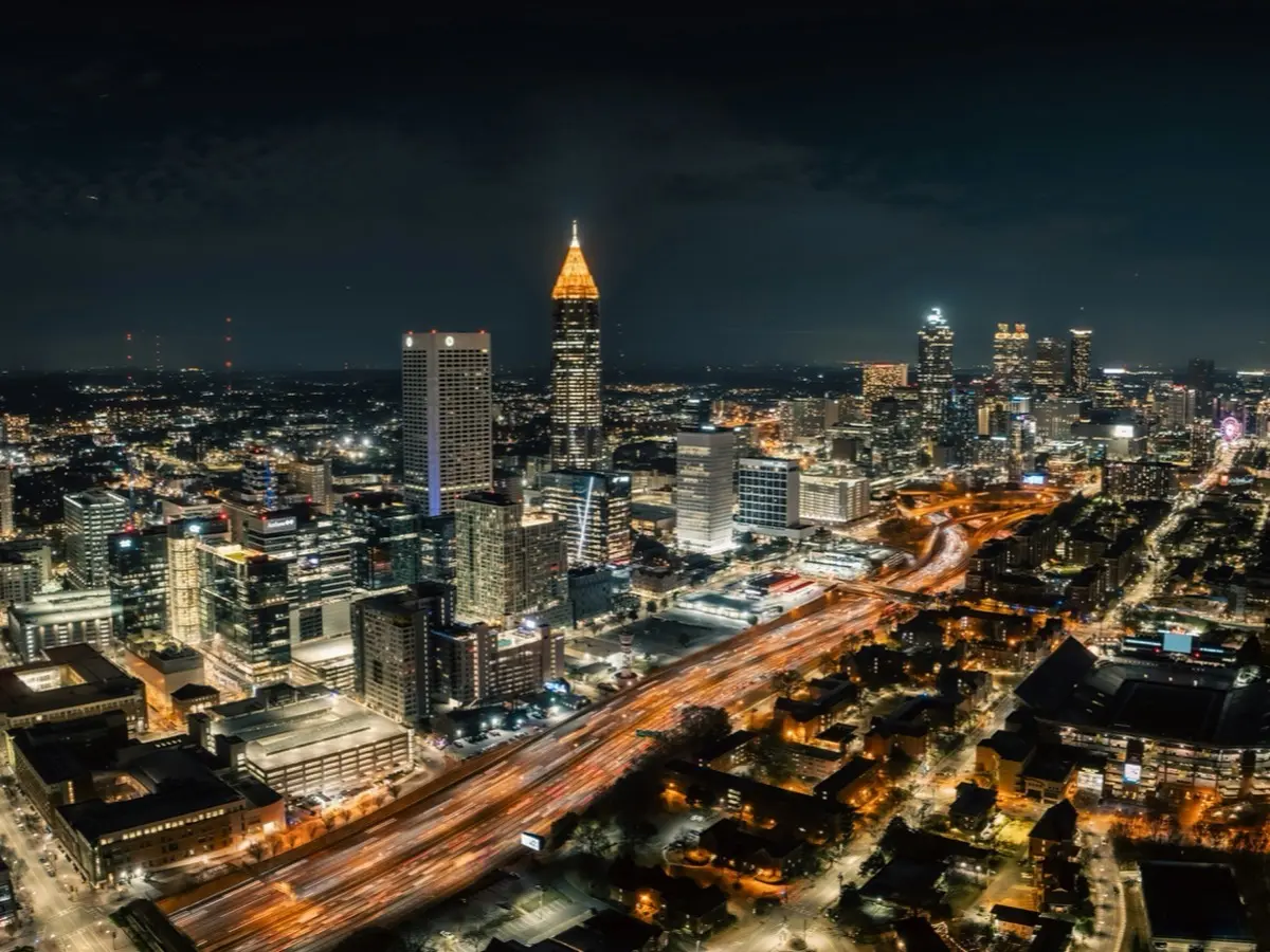 Atlanta skyline at night